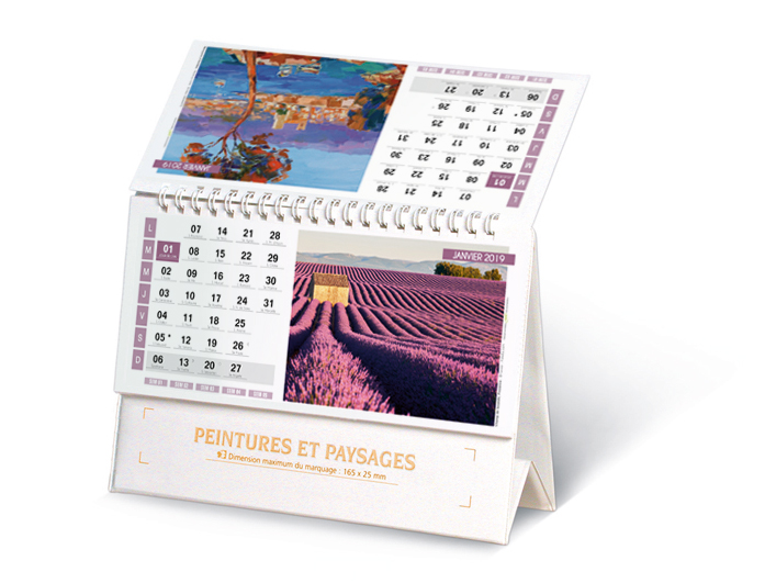 Calendrier personnalisé - calendrier bancaire rigide - calendrier